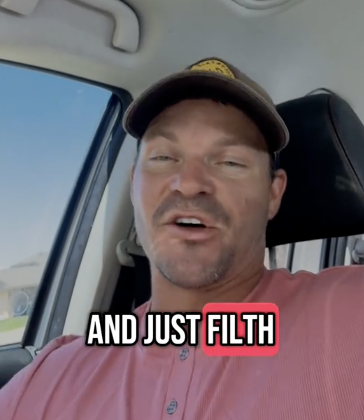 man talking to tiktok viewers